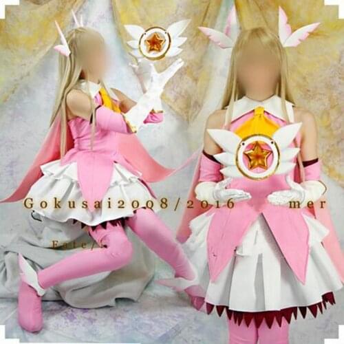Japanese Anime Cosplay Anime Fate Illyasviel von Einzbern Cosplay Kaleid Liner Magical Girl Kawaii Mahou Shojo Pink Costume