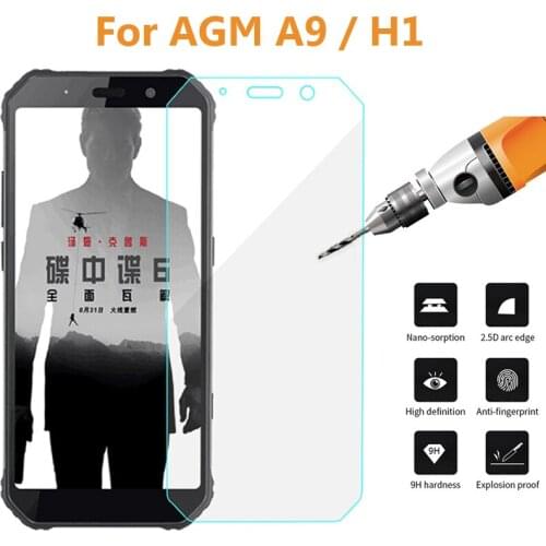 9H Tempered Glass For AGM A9 IP68 Screen Protector High Quality Explosion-proof Phone Glass film For AGM H1 Case Protective Film