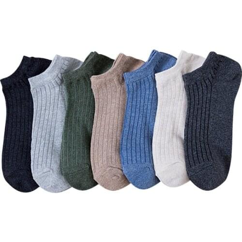 2 Pairs New Socks Mens Cotton Short Low Cut Mens Socks Solid Color Breathable Sweat Sport Men Sock