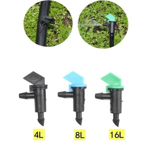 100PCS/Lot 4L/H(1 GPH) 8L/H(2GPH) 16L/H(4GPH) Non Pressure Compensating Take Apart Drip Flag Emitter Flag Dripper Irrigation