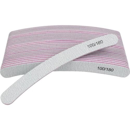 100/Pack Wholesale 100/180 Nail File Nails Buffers Supplies For Professional Washable Artist Trimmer Accesorios Sets Bulk Vendor