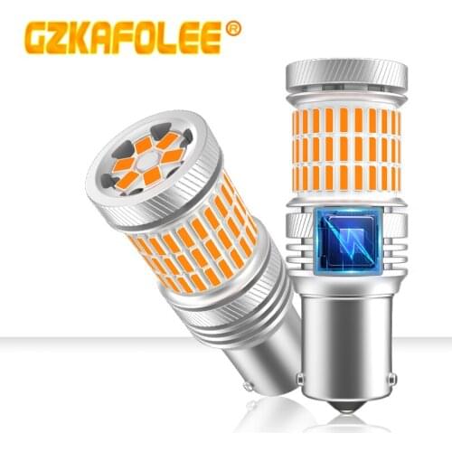 2PCS P21W BAU15S Led Bulb Canbus Error Free Turn Signal 1156 BA15S Extremely Bright 4800LM For Turn Signal Light No Flash