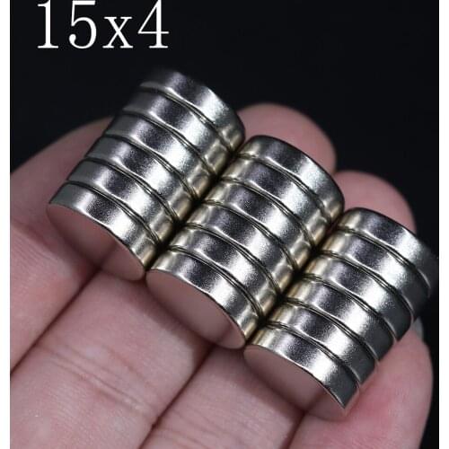 5/10/20/50 Pcs 15x4 Neodymium Magnet 15mm x 4mm N35 NdFeB Round Super Powerful Strong Permanent Magnetic imanes Disc 15x4