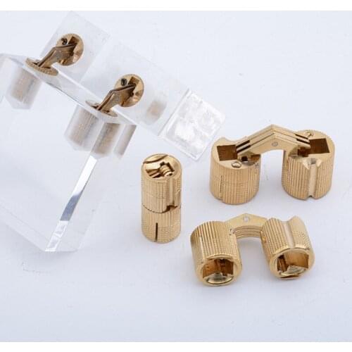 BRAND NEW 50PCS Brass Invisible Hidden Door Hinges Cabinet Door Caravan Worktops Hinges