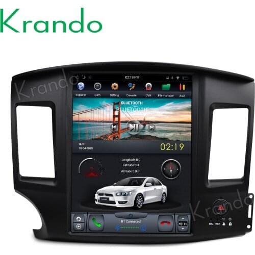 Krando Android 9.0 4+32G ROM 12.1" Tesla Vertical screen car radio audio player gps for Mitsubishi Lancer 2007-2017 multimedia