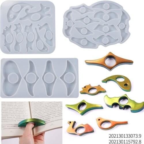 Finger Keychain Resin Mold Book Page Holder Resin art Mold Crystal Keychain Casting Making DIY Craft Reading Holder Jewelry