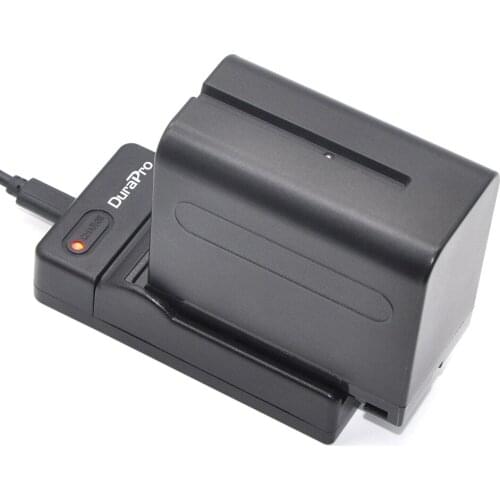 DuraPro 1Pcs 7200mAh NP-F960 NP F970 F960 Rechargeable Camera Battery + USB Charger for SONY MVC-FD90 MVC-FD91 MVC-FD92