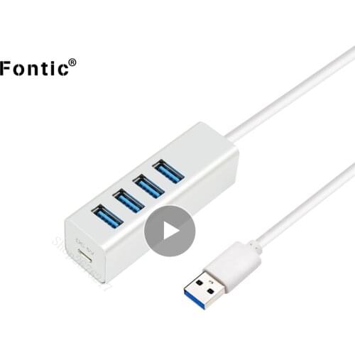 USB 3.0 HUB with 4 Ports Aluminum Portable OTG HUB USB Splitter For Macbook Laptop PC Tablet Computer Accessories