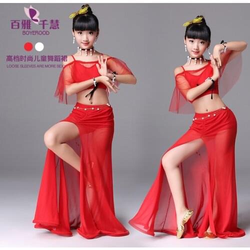 Belly Dance Practice Clothes Child New Jacket Skirt Suit for Girls Bellydance Professional Performance Kids Dance Costumes H4520