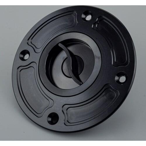 1 Set Keyless Fuel Gas Tank Cover Cap Metal Black Fit for Suzuki 4 Holes GSXR600 GSXR750 GSXR1000 GSXR1300 GSX600F GSF1200 SV650