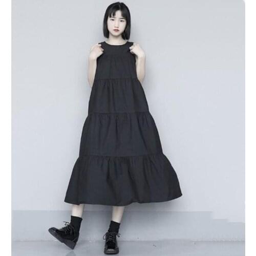 Summer sleeveless tank dress candy color long maxi party dress women chic vestidos korean fashion Bohemian beach holiday dress