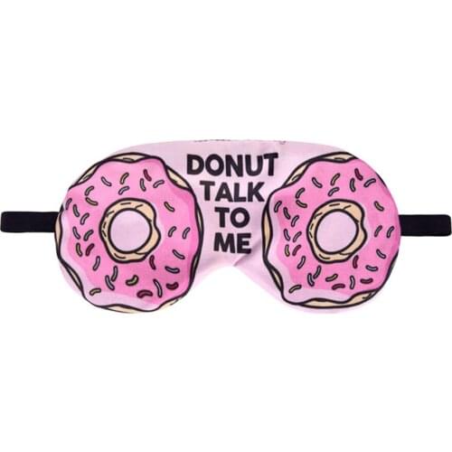 Eye Mask 3D Digital Printing Cartoon Doughnut Sleeping Mask Eyeshade Breathable Blindfold Headband Eyepatch Night Mask For Rest