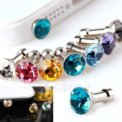 Earphone Headphone Diamonds Dust Plug Dust Cap 3.5mm Crystal Universal Mobile Phone Accessory