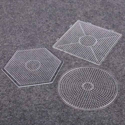 New DIY Craft Fuse Beads Toy Baby Perler Beads Round Square Hexagon Shape Beads Template Pegboards Puzzles Toys For Hama Beads