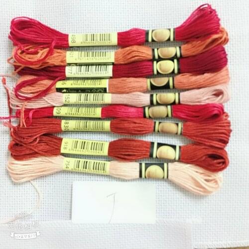 Oneroom DMC lot two labels Thread Cross Stitch Cotton Sewing Skeins Embroidery Thread Floss Kits 6