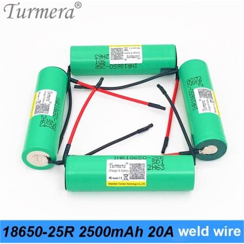 Original 25R 18650 battery 2500mah INR18650-25R 20a rechargeable 18650 battery for screwdriver tool battery shura welding wire