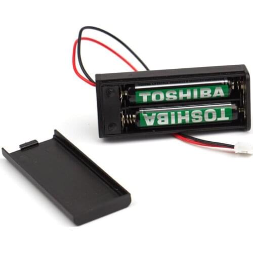 Battery Box 2 Section AAA For Microbit Battery Case PH2.0 3V With Cover Switch With Terminal For Microbit 2 AAA Batteries Case