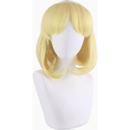 Maria Campbell Cosplay Wig My Next Life As a Villainess: All Routes Lead to Doom! Maria Campbell Golden Short Curl Cosplay Wig