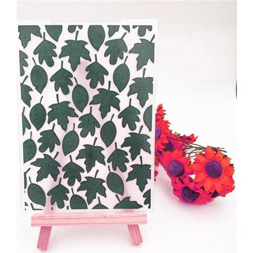 Easter plastic maple leaf template craft card making paper card album wedding decoration scraping Embossing folders