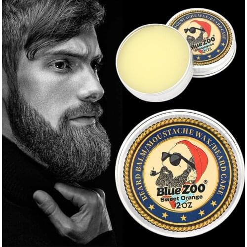 Professional Natural Conditioner Balm For Beard Growth And Organic Moustache Wax For Caring Smooth Styling Universal TSLM2