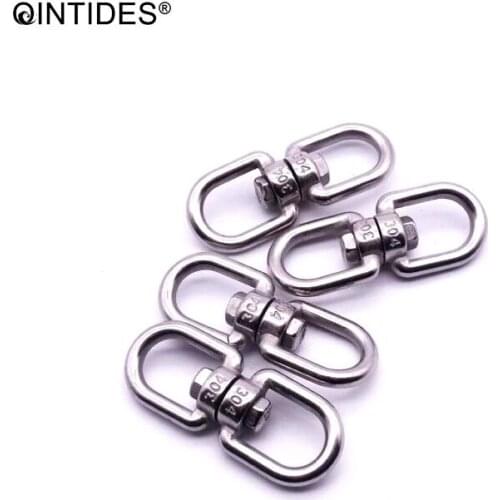 QINTIDES M22 rotating ring 8 word toroid ring 304 stainless steel universal ring chain buckle dog chain connecting ring M3-M28
