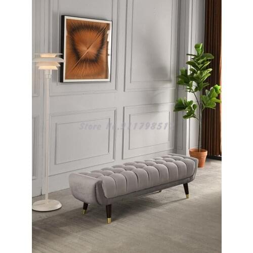 Nordic bed end stool simple modern cloakroom living room American sofa bench clothing store shoe replacement stool light luxury