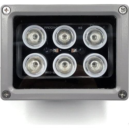 SMTSEC 6pcs LED 30m cctv high power white light illuminator light lamp for security cctv camera system Night Vision SI-6W