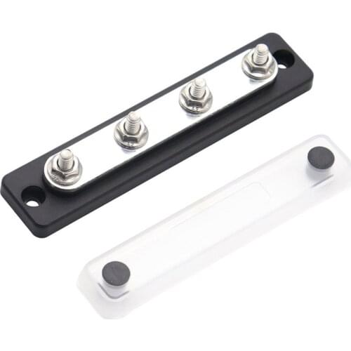 Convenient And Practical High Current 4 Way Busbar 150A+transparent Upper Cover For 12/24V Car Motorhome