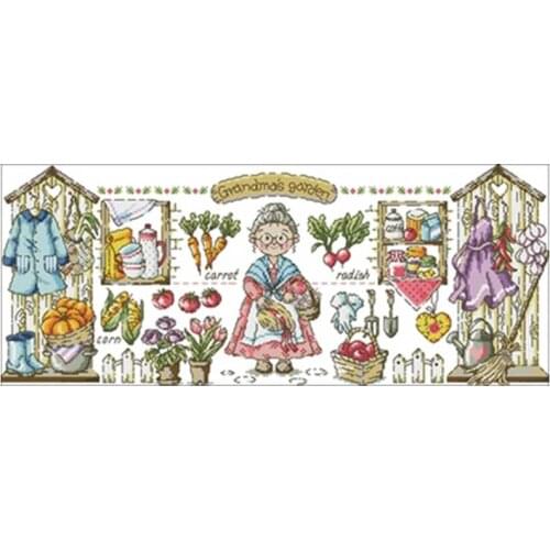 Grandmas garden patterns counted 11CT 14CT 18CT DIY Cross Stitch Sets wholesale Cross-stitch Kits Embroidery Needlework