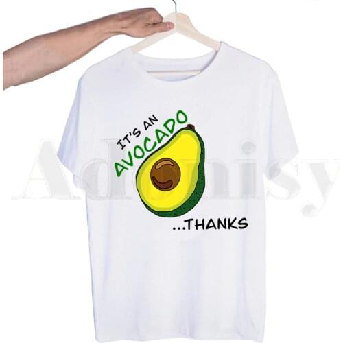 Avocado Vegan Kawaii Vegetarian Vintage Tshirts Men Fashion Summer T-shirts Tshirt Top Tees Streetwear Harajuku Funny