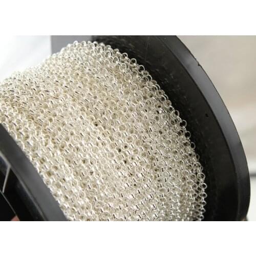 High Quality S925 Sterling Silver Pearl Cross Circle Chain Nakelace Chain DIY Handmade Findings Making Jewelry Accessories