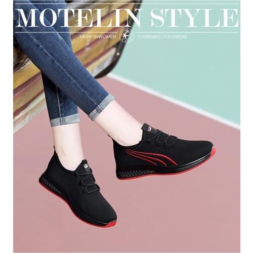 2019 new Guciheaven Flat Platform Casual Sneaker Women Walking Shoes Ladies Lace Up Air Mesh