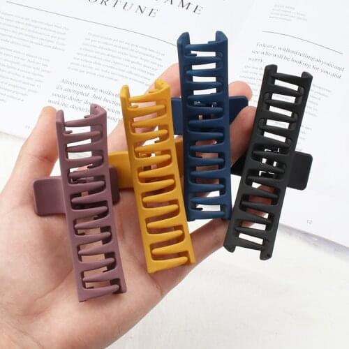 Women Fashion Big Hair Claw Korean Version Simple Claw Clips Plastic Crab Claw Hair Accessories Girls Elegant Hairpin Headdress