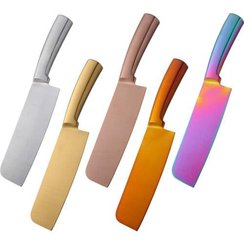 1PC 6.3 inch Stainless Steel Chef Knife Sharp Meat Cleaver Vegetable Chinese Kitchen Slicing Bread Utility Knife Cooking Tools