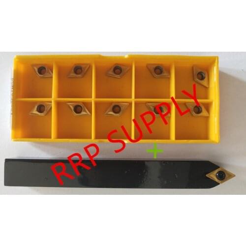 1pc SDNCN1010H07+10pcs DCMT070204-UE6020 inserts, to cut stainless steel and steel,CNC Turning Tool, External Turning Tool