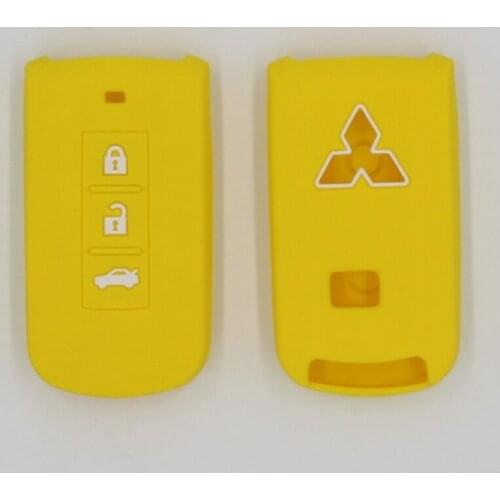 3PC Silicone Car Key Cover Keychain for Mitsubishi Outlander Lancer Eclipse Galant Mirage Key Holder Case Accessories Bag