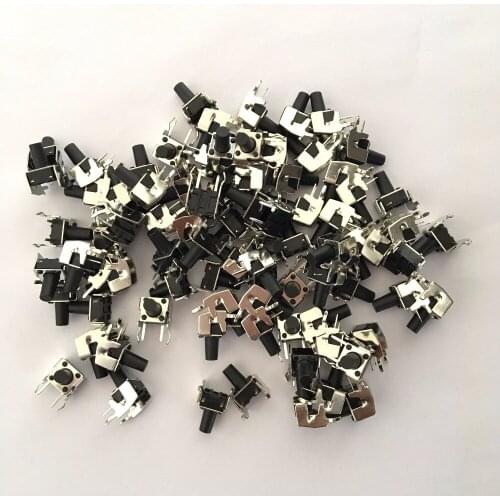 50pcs Momentary Tactile Push Button Micro Switches 2 Pins 10 x 7 x 12mm