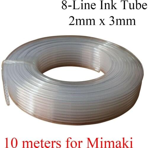 8-line ECO Solvent Ink Tube pipe 2mm x 3mm For Mimaki JV5 / jv33 Inkjet Printers 10 meters/32.8 FT