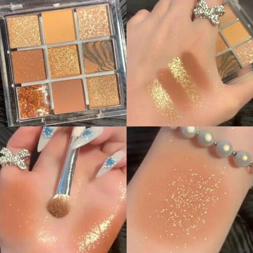 9 Color Makeup Palette Matte Glitter Eye Shadow Palette Maquillage Makeup Shimmer Metallic Pigmented Eye Shadow Pallete Cosmetic