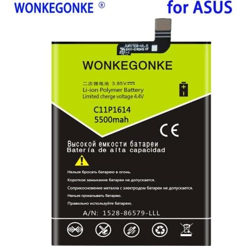 WONKEGONKE 5500mah C11P1614 battery for Asus ZC521TL zenfone 3S MAX Dual SIM TD-LTE ZenFone Pegasus 3S Batteries Bateria