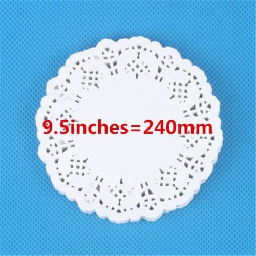 100pcs 9.5 inches=240mm Doily white lace Paper cake Grease-proof Paper Wedding Party Christmas Table Decoration Paper Doilies