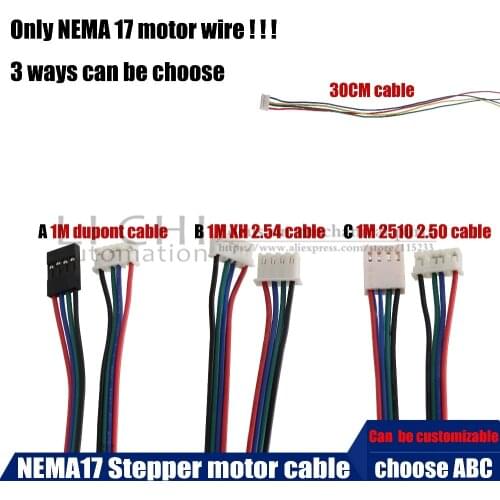 Free shipping 5pcs CE certification NEMA17 cable 17HS4401 4-lead Nema 17 Stepper Motor 42 motor CNC Laser for 3D printer