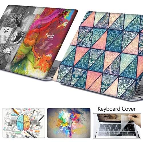 Laptop Case For MacBook Air Pro Retina 11 12 13 15 Touch Bar A2159 A1708 for macbook Touch ID Air 13 A1932 2018 + Keyboard Cover