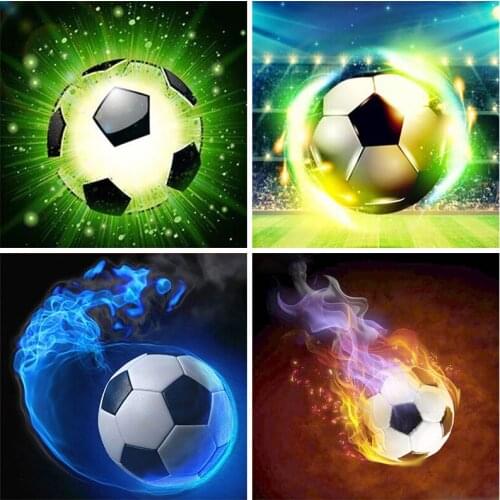 DIY Craft 5D Diamond Painting Full Round Square Resin Mosaic Embroidery Cross Stitch Kits Wall Art Gift World Cup Footboll