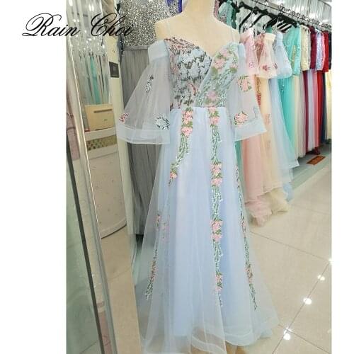 Long Evening Dresses Tulle Formal Gown Elegant Sexy Party Prom Dress