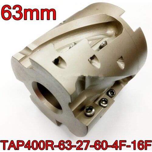TAP400R-63-27-60-4FX4=16F Inner hole 27mm length 60mm Rough Machining Milling cutter knife dish Install APMT1604