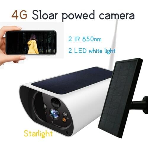 Y9 Solar Power 4G SIM Card Wireless IP Camera 1080P Audio IR Night View Outdoor Video Surveillance Camera|Surveillance Cameras