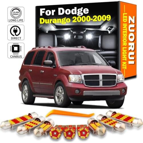 9 x White Ice Blue Canbus Car Interior LED Lights Map Dome Glove Box License Plate Bulbs Package Kit For 2000-2009 Dodge Durango