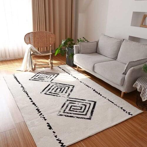 Moroccan India Handmade Carpets for Living Room Modern Home Carpet Bedroom Sofa Coffee Table Floor Mat Ins Geometric Nordic Rug