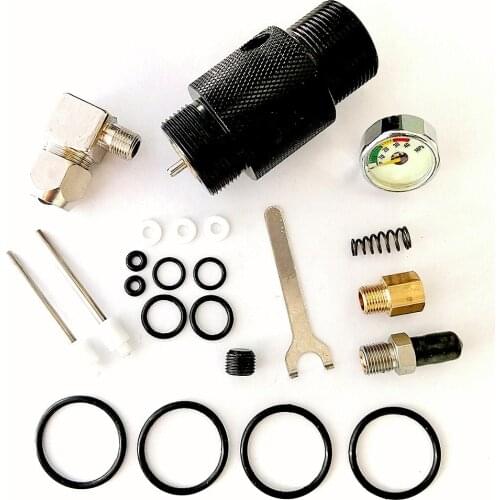 1 Set New Hot Aluminum/Stainless Steel Valve PCP 3000PSI Valve Threaded Tank M28*1.5 With Spare Parts Outdoor Accessories Pump